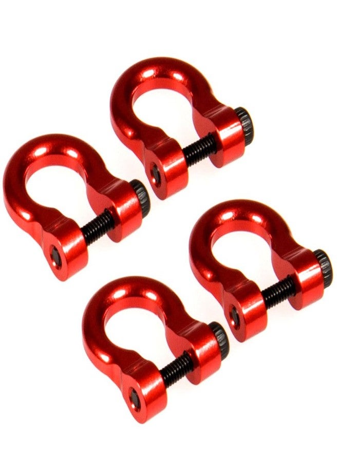 QUE-T 4 Pcs Aluminum Tow Shackle for 1/10 Scale TRX-4 Crawler Car (Red) - Image 2
